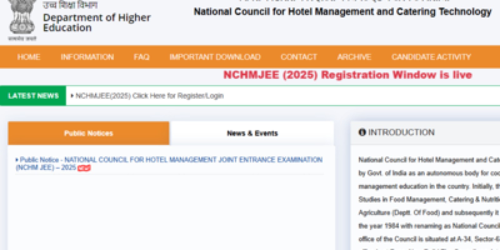 NCHM JEE 2025 registration begins at exams.nta.ac.in/NCHM, check direct link here