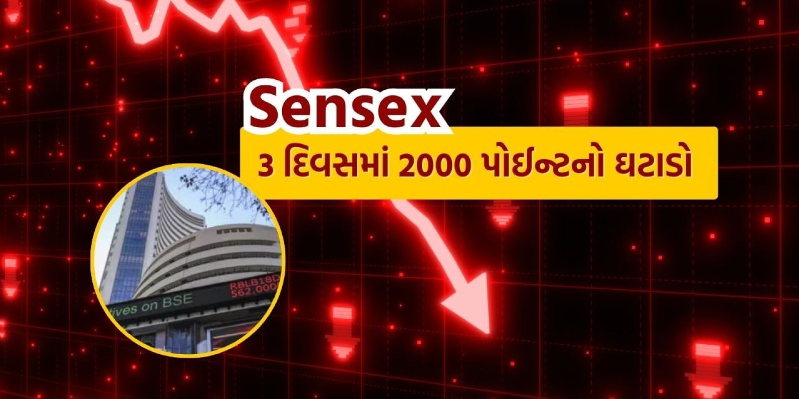 Stock Market માં સતત ઘટાડો, 3 દિવસમાં Sensex 2000 પોઈન્ટ ઘટ્યો, આ છે મોટા કારણો