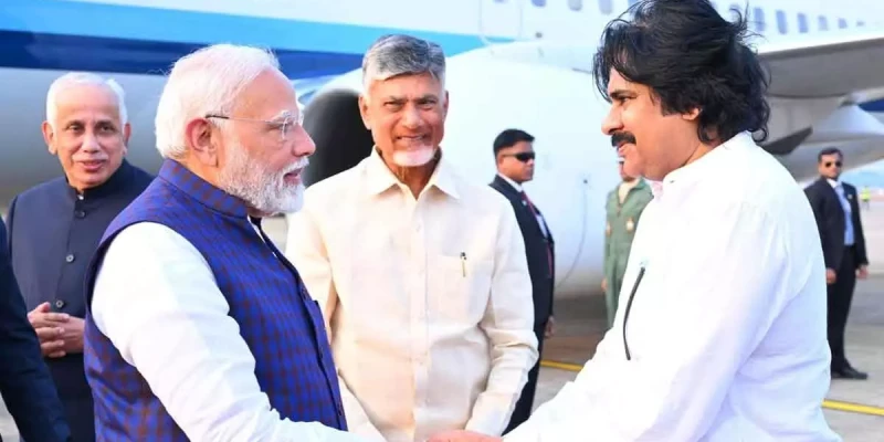 PM Modi receives warm welcome in Vizag, launches development projects.