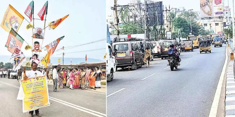 Modi's Visakhapatnam roadshow draws enthusiastic crowds and Namo mania.