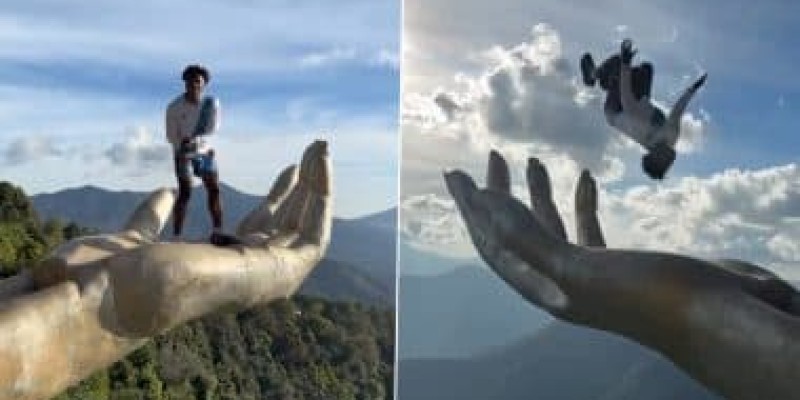 IShowSpeed's Guatemala backflip stunt on 'Hand of God' sculpture goes viral.