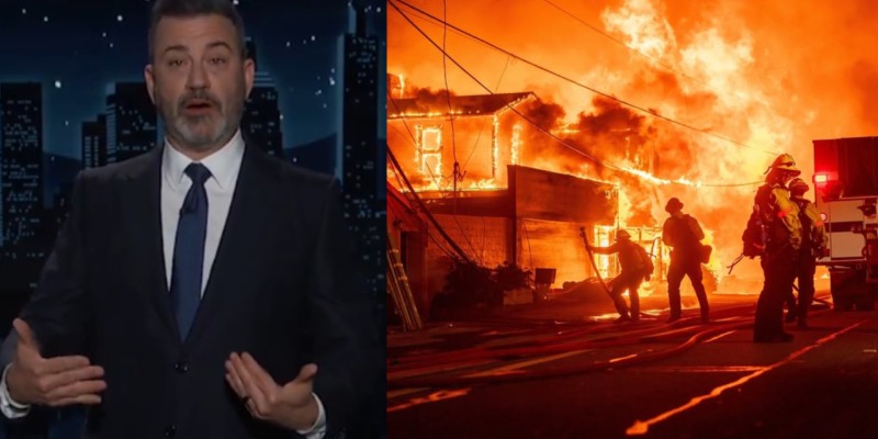 Kimmel emotionally discusses devastating LA wildfires on his show.