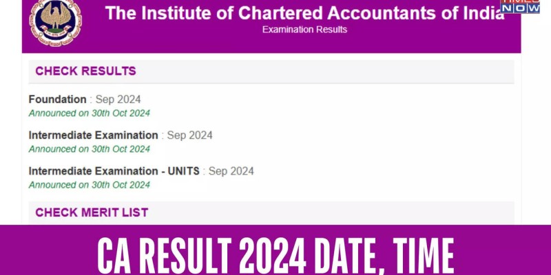 ICAI CA Final Results 2024 released; pass percentage and toppers announced.