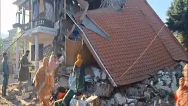 India: Pahalgam attack suspect's house demolished in J-K's Bandipora.