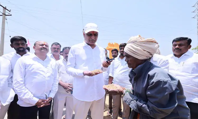 తెలంగాణలో వడ్ల కొనుగోలులో ప్రభుత్వం విఫలమైందని హరీశ్ రావు ఆరోపణ