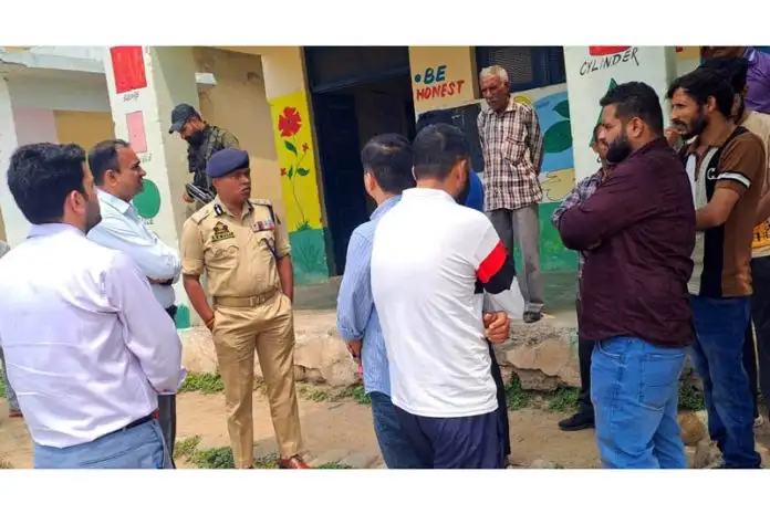 Officials review facilities for displaced border residents in Nowshera.