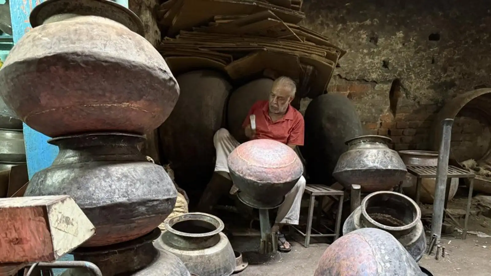 Delhi's Gali Than Singh: A hidden brass cauldron workshop.