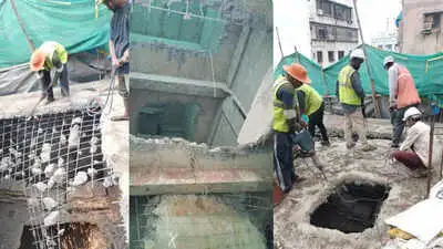 Mumbai's BMC demolishes five illegal high-rises in Versova.