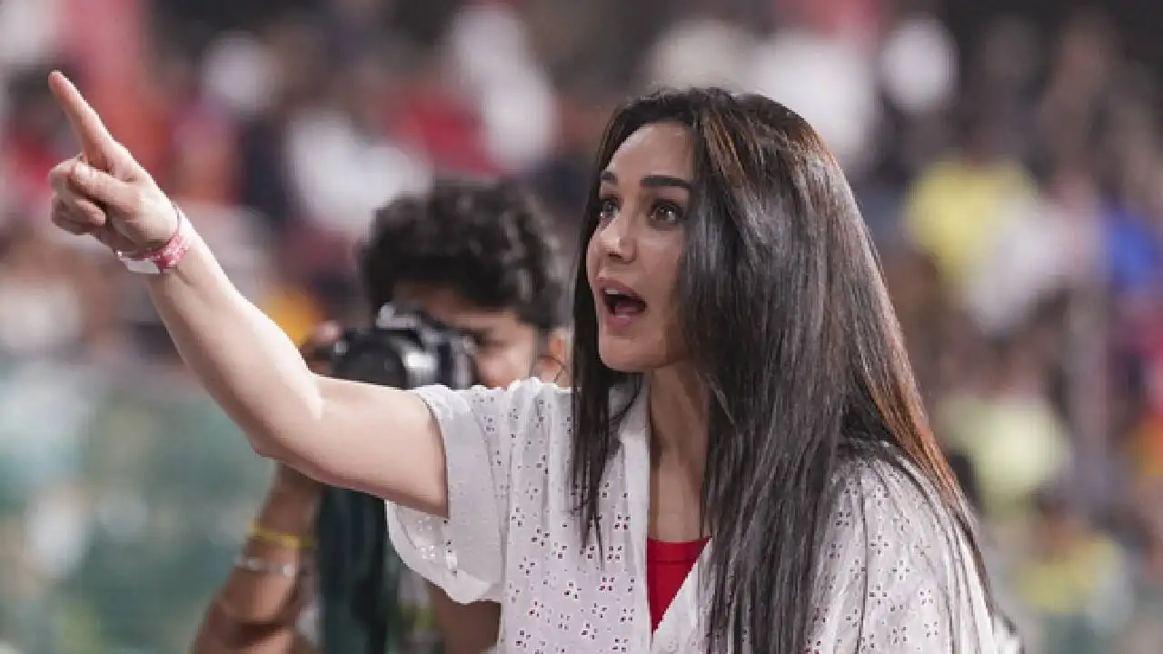 Preity Zinta thanks fans for calm evacuation during IPL match.