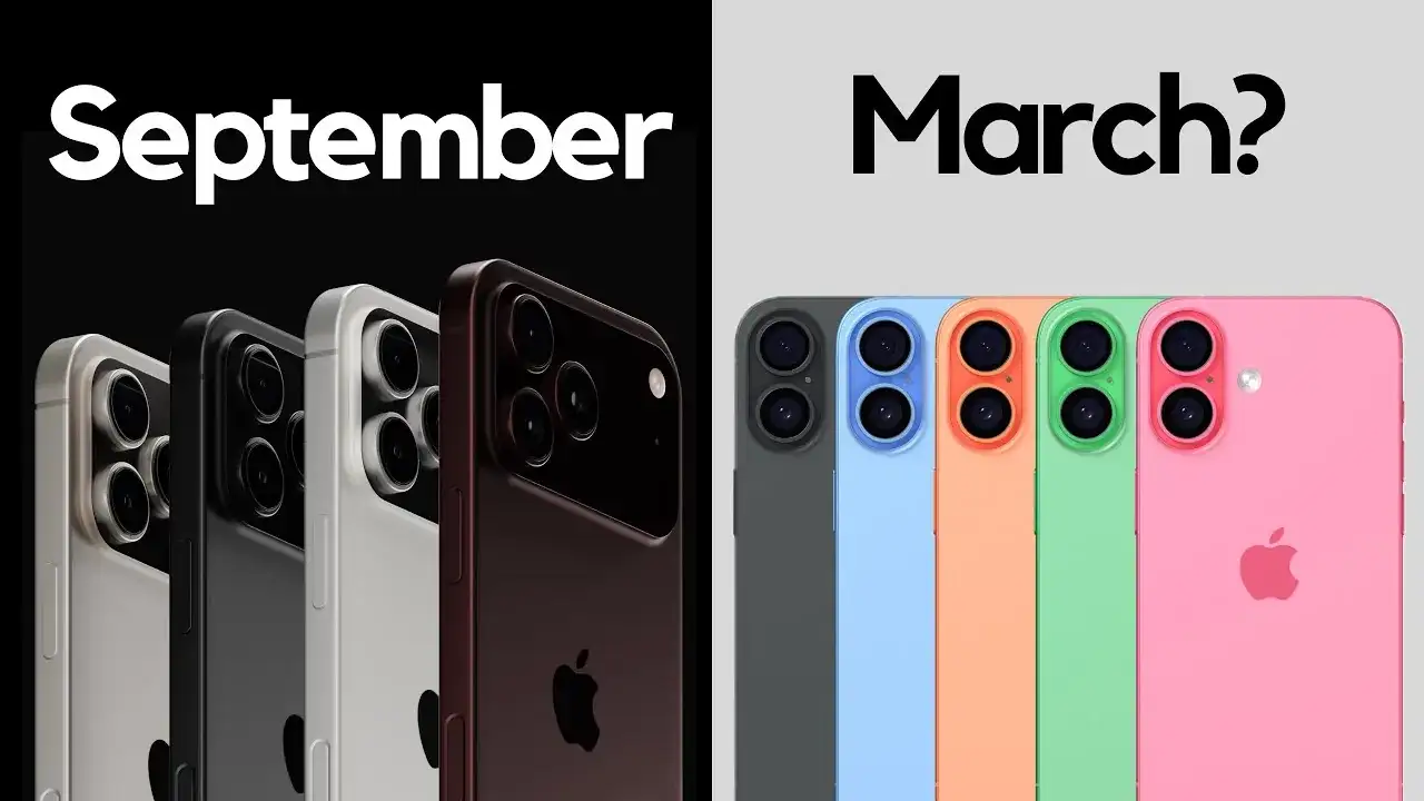 Apple's iPhone release strategy shifts: base models in spring, Pro models in fall.