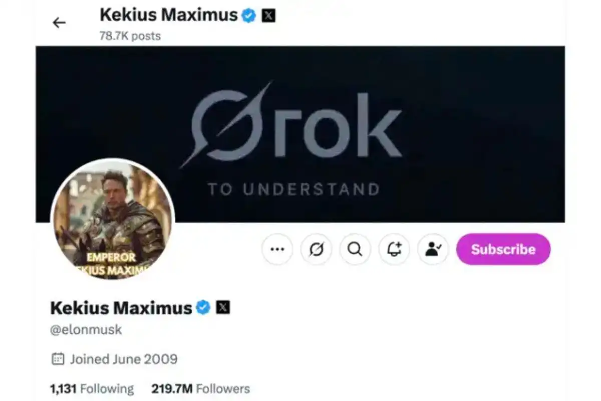 एलन मस्क ने X पर अपना नाम बदला, रखा ‘Kekius Maximus’