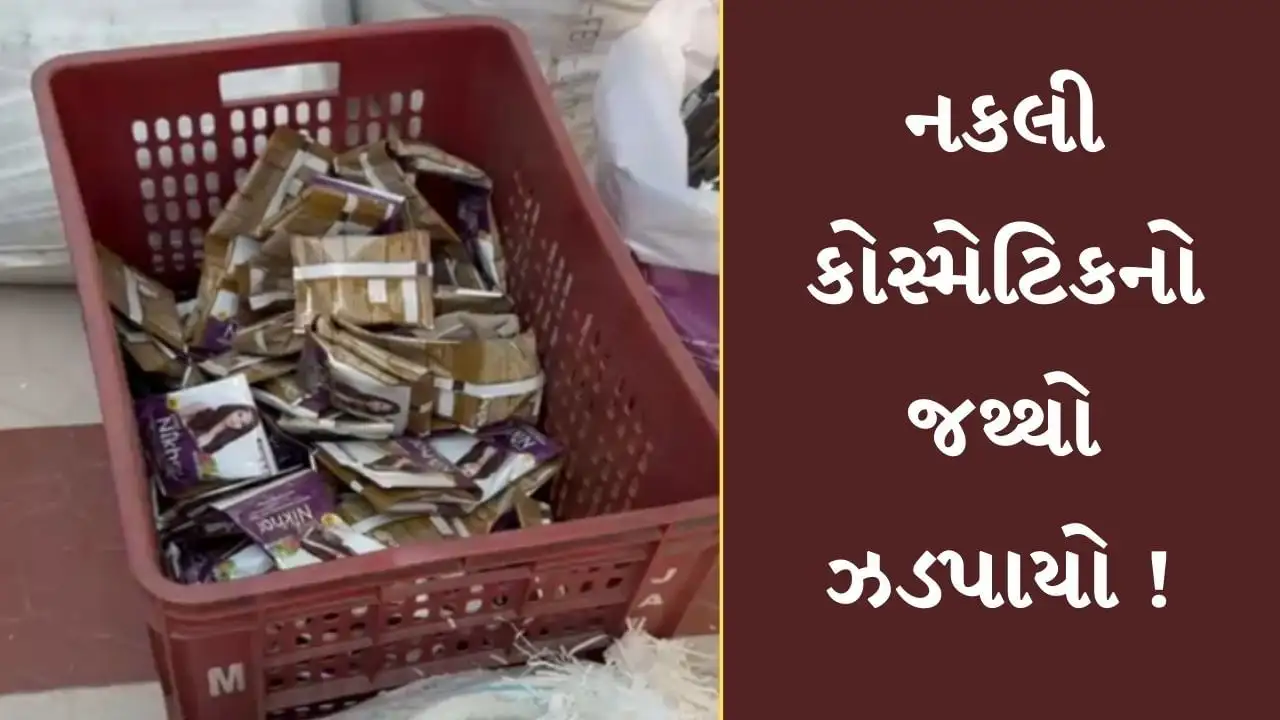 નકલી કોસ્મેટિક્સ સામે મોટી કાર્યવાહી: 1 કરોડનો જથ્થો જપ્ત