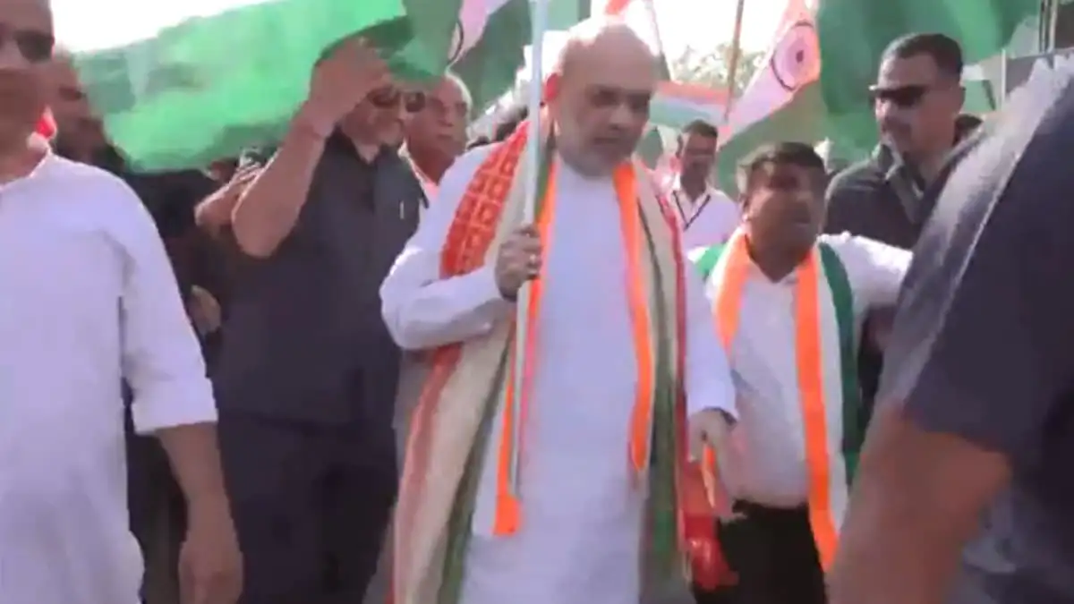 অমিত শাহের তিরঙ্গা যাত্রা আমেদাবাদে: ভারতীয় সেনাবাহিনীর সম্মানার্থে